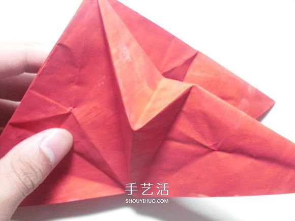手工篝火的折纸方法 怎么折纸火焰图解教程(图12)