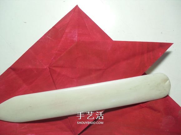 手工篝火的折纸方法 怎么折纸火焰图解教程(图13)