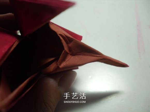 手工篝火的折纸方法 怎么折纸火焰图解教程(图18)