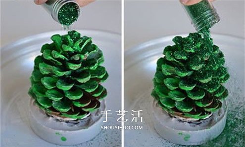 自制松果圣诞树装饰品的方法教程(图8) 自制松果圣诞树装饰品的方法教程(图8)