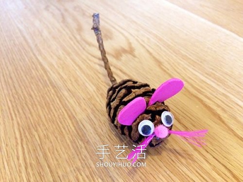幼儿园松果手工制作 变身可爱小老鼠！ - 诺云双维造物网