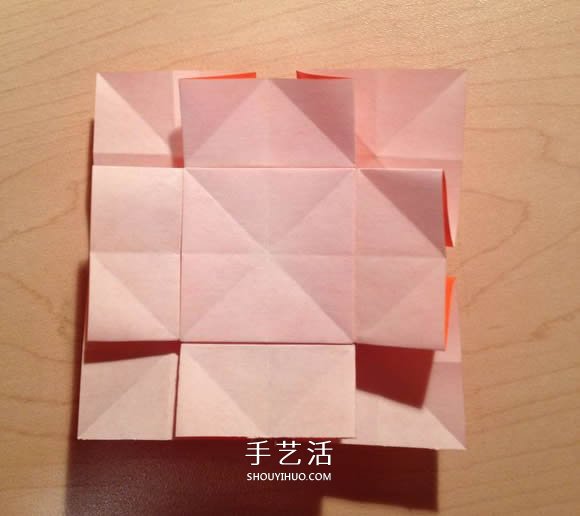 立体组合刺球的折法 带刺花球的折纸图解(图12) 立体组合刺球的折法 带刺花球的折纸图解(图12)