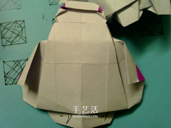 萌神折纸教程 可爱立体大白的折法图解步骤(图24) 萌神折纸教程 可爱立体大白的折法图解步骤(图24)
