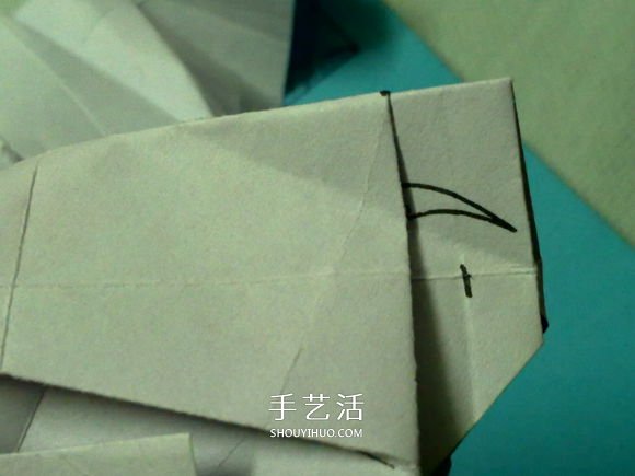 萌神折纸教程 可爱立体大白的折法图解步骤(图26) 萌神折纸教程 可爱立体大白的折法图解步骤(图26)