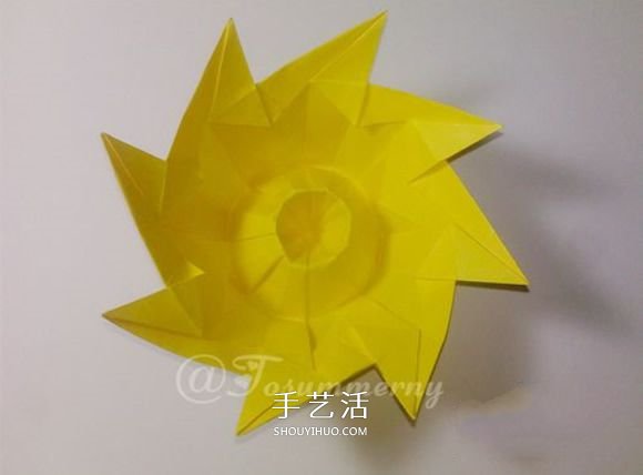 冬日里的暖阳!手工折纸立体太阳的折法图解(图14) 冬日里的暖阳!手工折纸立体太阳的折法图解(图14)