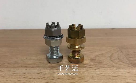 创意紧固件DIY！用螺丝螺帽制作国际象棋(图3)