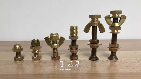 创意紧固件DIY！用螺丝螺帽制作国际象棋(图8)