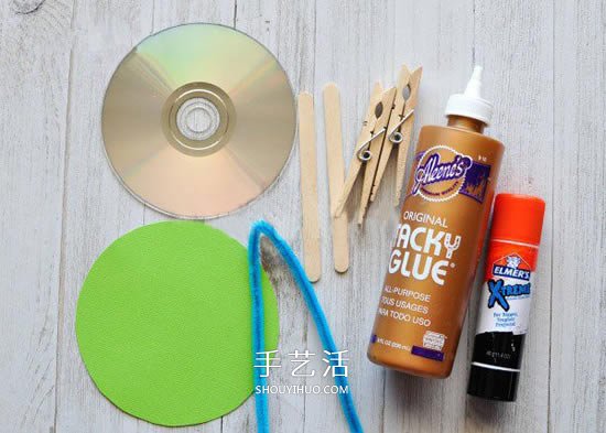 幼儿万圣节小怪物DIY 旧光盘废物利用做怪物(图1) 幼儿万圣节小怪物DIY 旧光盘废物利用做怪物(图1)