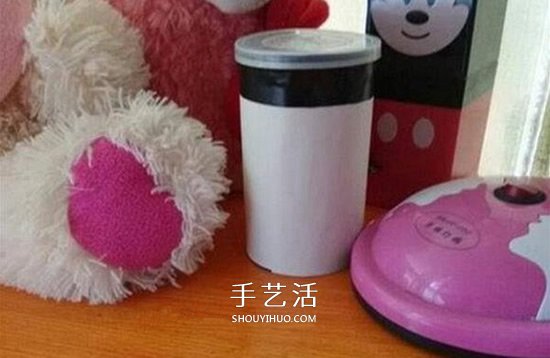 薯片桶废物利用DIY 手工制作简易存钱罐图解 - 诺云双维造物网
