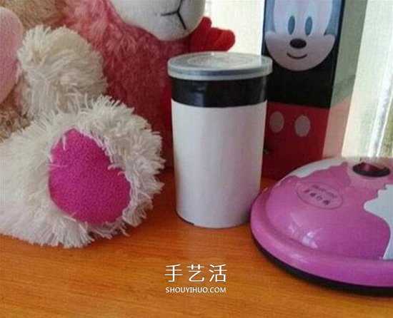 薯片桶废物利用DIY 手工制作简易存钱罐图解(图3) 薯片桶废物利用DIY 手工制作简易存钱罐图解(图3)
