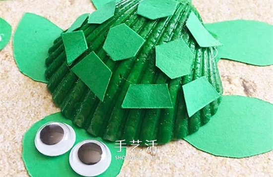 用贝壳做小乌龟的方法 幼儿手工制作小乌龟 - 诺云双维造物网