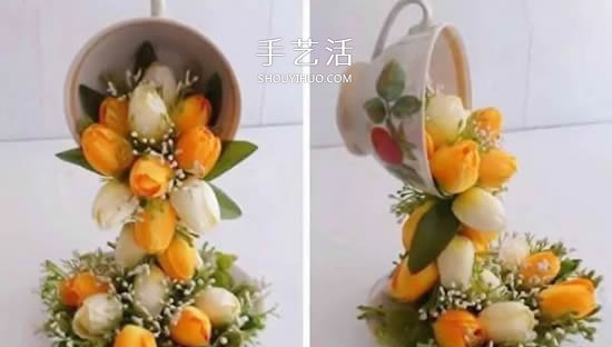 旧杯碟巧妙小改造 DIY制作精美的家居装饰摆件(图10) 旧杯碟巧妙小改造 DIY制作精美的家居装饰摆件(图10)