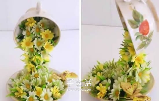 旧杯碟巧妙小改造 DIY制作精美的家居装饰摆件(图9) 旧杯碟巧妙小改造 DIY制作精美的家居装饰摆件(图9)