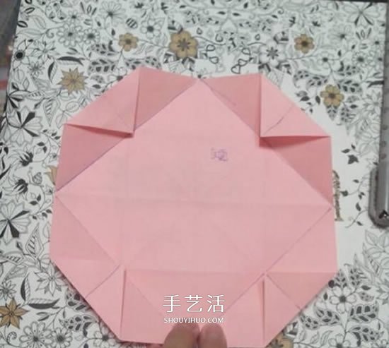 爱心相框怎么折图解 带心形四方相框的折法(图13) 爱心相框怎么折图解 带心形四方相框的折法(图13)
