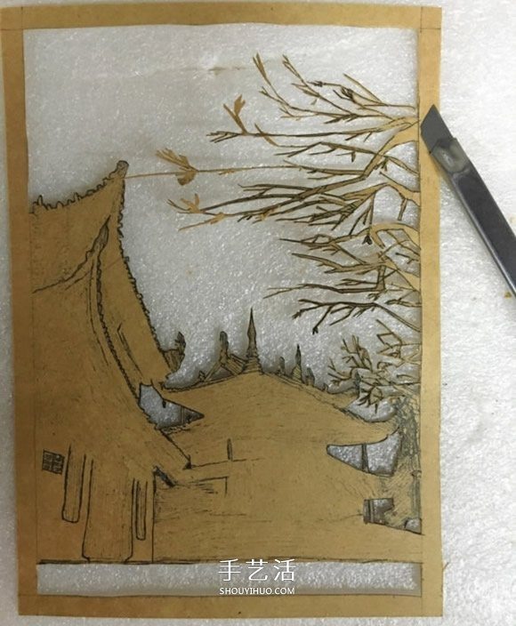 废物利用手工灯饰制作 文艺范灯罩DIY图解教程(图3)