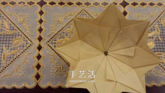 漂亮立体雨伞折纸图解 纸雨伞的折法步骤图(图20) 漂亮立体雨伞折纸图解 纸雨伞的折法步骤图(图20)