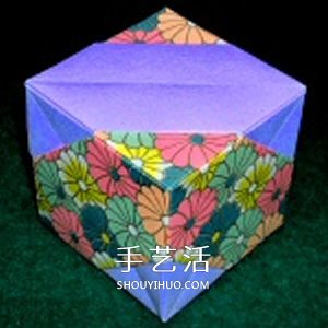立方体怎么折图解教程 手工折纸立方体的步骤(图6) 立方体怎么折图解教程 手工折纸立方体的步骤(图6)