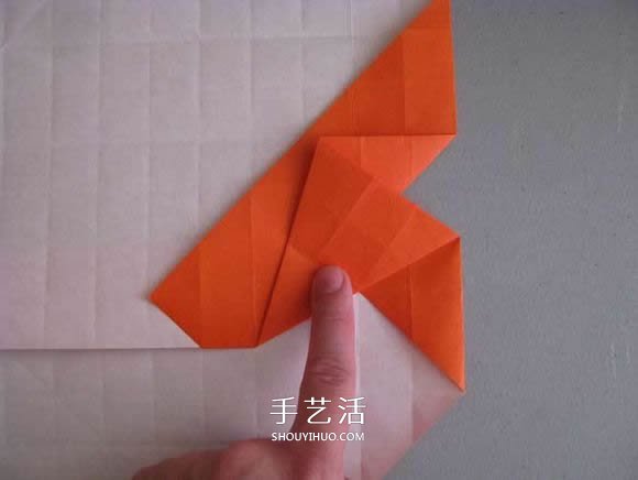 立体南瓜灯的折纸图解 手工复杂南瓜灯的折法(图6) 立体南瓜灯的折纸图解 手工复杂南瓜灯的折法(图6)