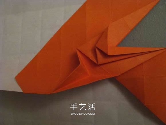 立体南瓜灯的折纸图解 手工复杂南瓜灯的折法(图10) 立体南瓜灯的折纸图解 手工复杂南瓜灯的折法(图10)