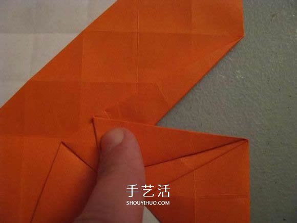 立体南瓜灯的折纸图解 手工复杂南瓜灯的折法(图7) 立体南瓜灯的折纸图解 手工复杂南瓜灯的折法(图7)