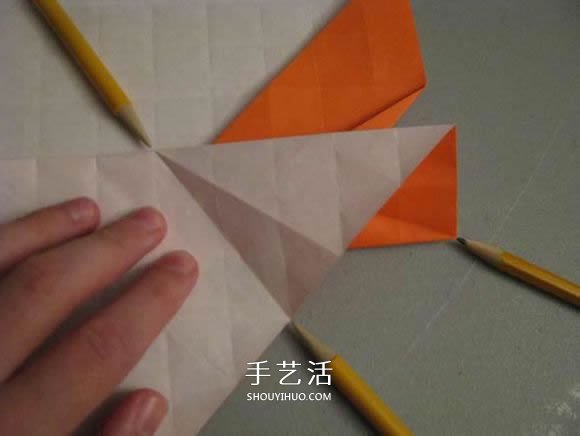 立体南瓜灯的折纸图解 手工复杂南瓜灯的折法(图13) 立体南瓜灯的折纸图解 手工复杂南瓜灯的折法(图13)