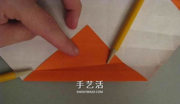 立体南瓜灯的折纸图解 手工复杂南瓜灯的折法(图26) 立体南瓜灯的折纸图解 手工复杂南瓜灯的折法(图26)