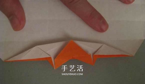 立体南瓜灯的折纸图解 手工复杂南瓜灯的折法(图30) 立体南瓜灯的折纸图解 手工复杂南瓜灯的折法(图30)