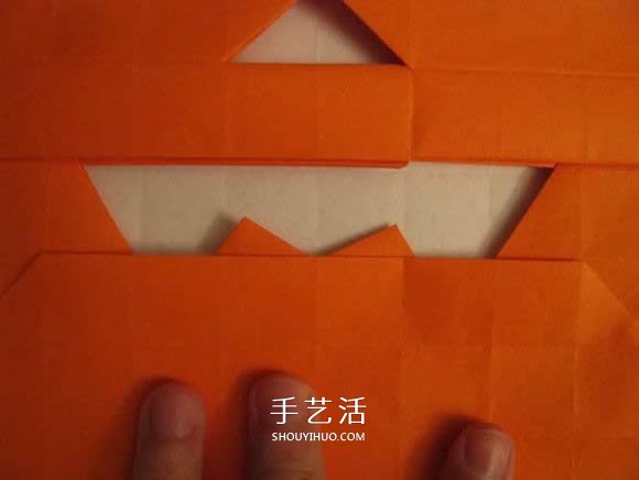 立体南瓜灯的折纸图解 手工复杂南瓜灯的折法(图32) 立体南瓜灯的折纸图解 手工复杂南瓜灯的折法(图32)