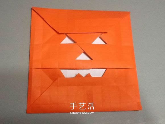 立体南瓜灯的折纸图解 手工复杂南瓜灯的折法(图37) 立体南瓜灯的折纸图解 手工复杂南瓜灯的折法(图37)