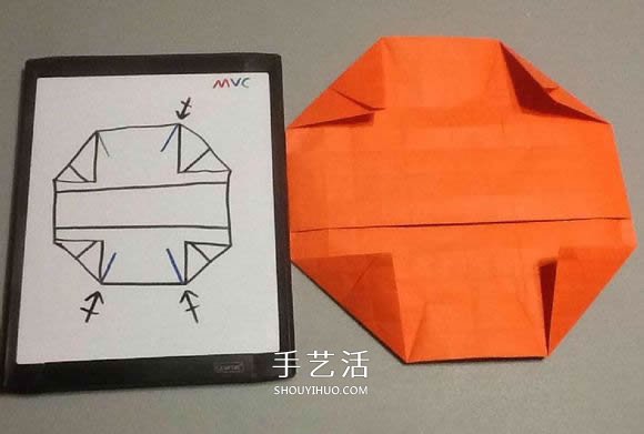 立体南瓜灯的折纸图解 手工复杂南瓜灯的折法(图41) 立体南瓜灯的折纸图解 手工复杂南瓜灯的折法(图41)