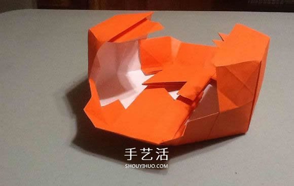 立体南瓜灯的折纸图解 手工复杂南瓜灯的折法(图56) 立体南瓜灯的折纸图解 手工复杂南瓜灯的折法(图56)