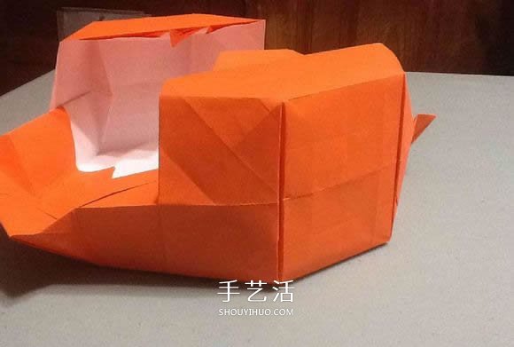 立体南瓜灯的折纸图解 手工复杂南瓜灯的折法(图55) 立体南瓜灯的折纸图解 手工复杂南瓜灯的折法(图55)