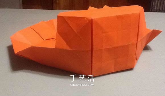 立体南瓜灯的折纸图解 手工复杂南瓜灯的折法(图52) 立体南瓜灯的折纸图解 手工复杂南瓜灯的折法(图52)
