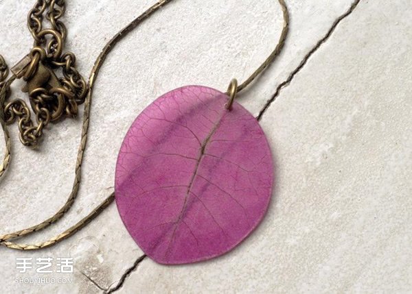 超美花瓣项链DIY图片 手工制作花瓣项链作品(图4)