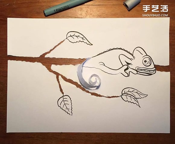 一支笔、一张纸,丹麦艺术家撕纸DIY出幽默!(图9) 一支笔、一张纸,丹麦艺术家撕纸DIY出幽默!(图9)