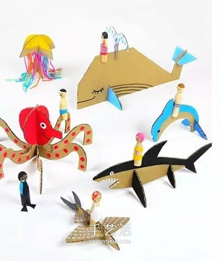 幼儿废物利用手工作品 简单环保小制作图片 - 诺云双维造物网