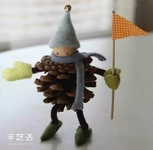 圣诞节主题小挂件DIY 坚果果壳制作圣诞挂饰 - 诺云双维造物网