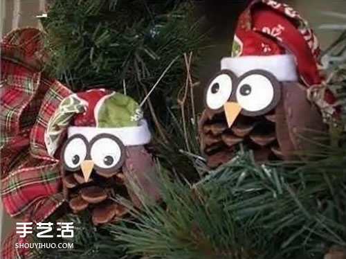 圣诞节主题小挂件DIY 坚果果壳制作圣诞挂饰(图5) 圣诞节主题小挂件DIY 坚果果壳制作圣诞挂饰(图5)