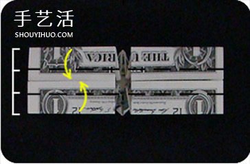 美元折纸戒指的教程 钻戒的折法用纸币图解(图18)