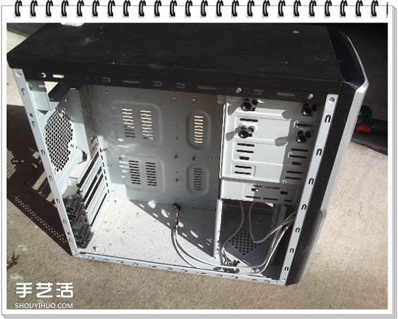 旧电脑机箱DIY花架 电脑主机制作花架的方法(图3)