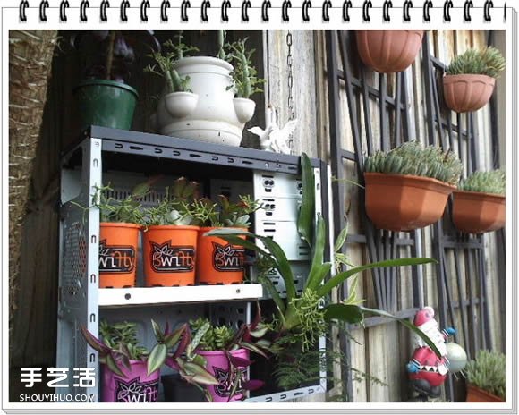 旧电脑机箱DIY花架 电脑主机制作花架的方法(图8)