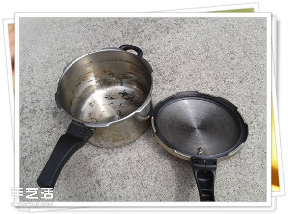 高压锅锅盖废物利用DIY制作花盆盆景的方法(图2) 高压锅锅盖废物利用DIY制作花盆盆景的方法(图2)
