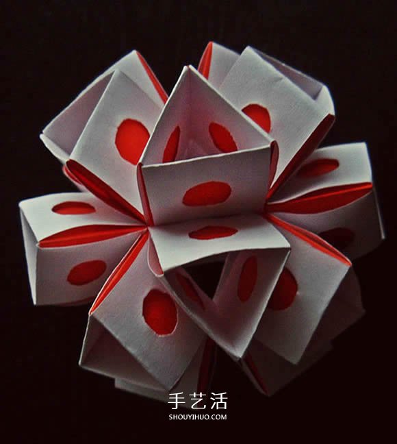手工折纸Snapology球 用纸条折球体步骤图解(图6) 手工折纸Snapology球 用纸条折球体步骤图解(图6)