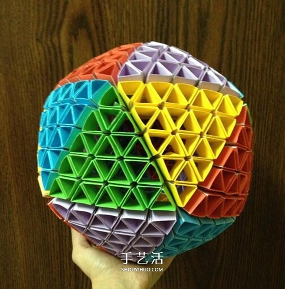 手工折纸Snapology球 用纸条折球体步骤图解(图8) 手工折纸Snapology球 用纸条折球体步骤图解(图8)