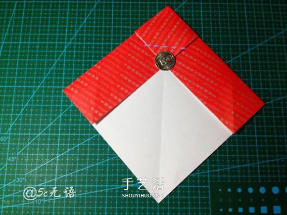 背着麻袋的可爱圣诞老人手工折纸图解教程(图9) 背着麻袋的可爱圣诞老人手工折纸图解教程(图9)