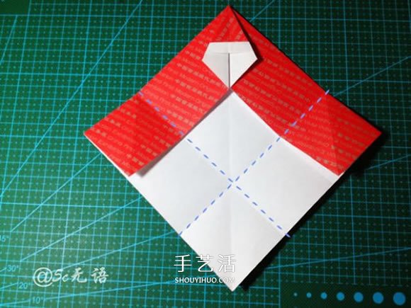 背着麻袋的可爱圣诞老人手工折纸图解教程(图12) 背着麻袋的可爱圣诞老人手工折纸图解教程(图12)