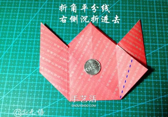 背着麻袋的可爱圣诞老人手工折纸图解教程(图17) 背着麻袋的可爱圣诞老人手工折纸图解教程(图17)