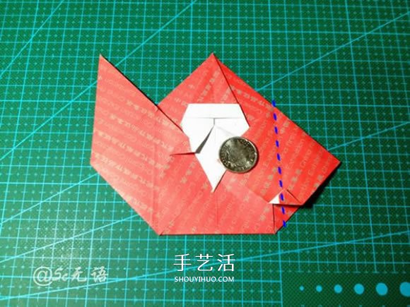 背着麻袋的可爱圣诞老人手工折纸图解教程(图27) 背着麻袋的可爱圣诞老人手工折纸图解教程(图27)