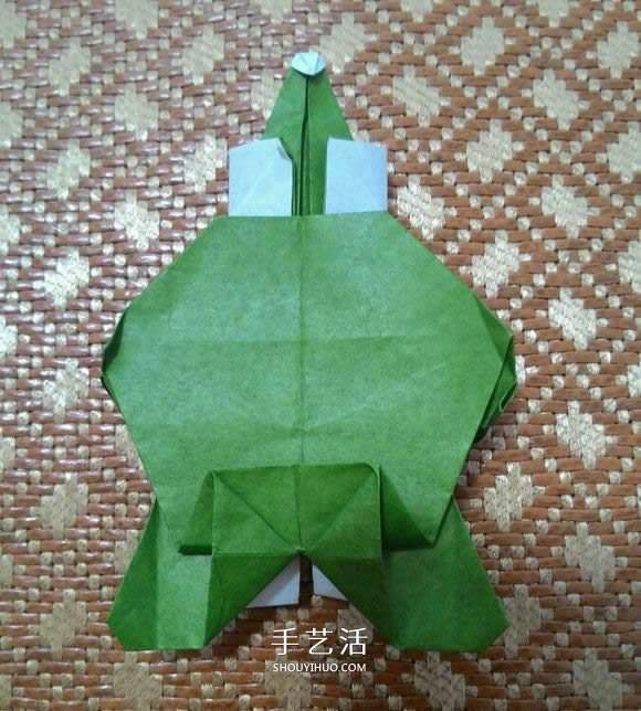 圣诞老人折纸步骤图解 纸折圣诞老人怎么折(图55)
