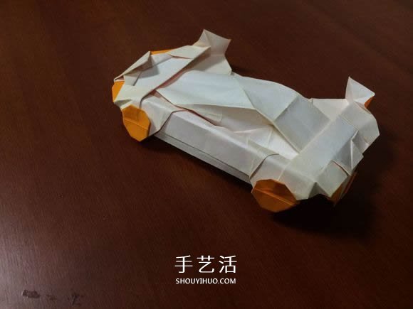 复杂立体跑车的折法 详细折纸跑车图解步骤(图65) 复杂立体跑车的折法 详细折纸跑车图解步骤(图65)